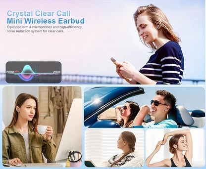 Wireless TWS Earbuds – Bluetooth 5.3 Headphones with 40dB Noise Cancelling, 6 - Mic ENC, LED Display, HD Calls & Transparency Mode - RELUX.STORE