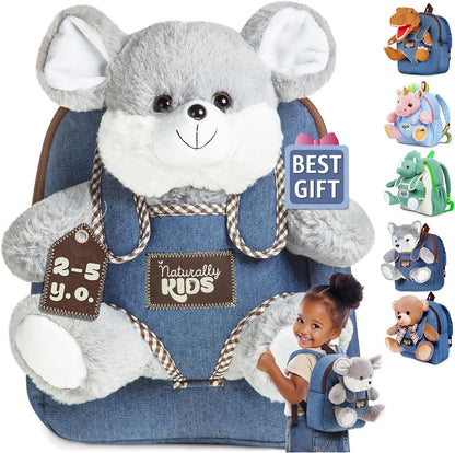 Wolf Backpack, Wolf Toys for Kids 3 - 5, Toddler Husky Stuffed Animal Gifts for 2 3 4 5 Year Old Girl Boy - RELUX.STORE