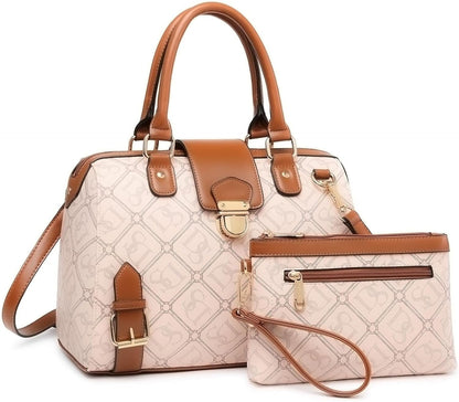 Women Barrel Handbags Fashion Satchel Bags Top Handle Shoulder Purses Vegan Leather Work Tote - RELUX.STORE