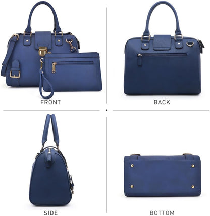 Women Barrel Handbags Fashion Satchel Bags Top Handle Shoulder Purses Vegan Leather Work Tote - RELUX.STORE