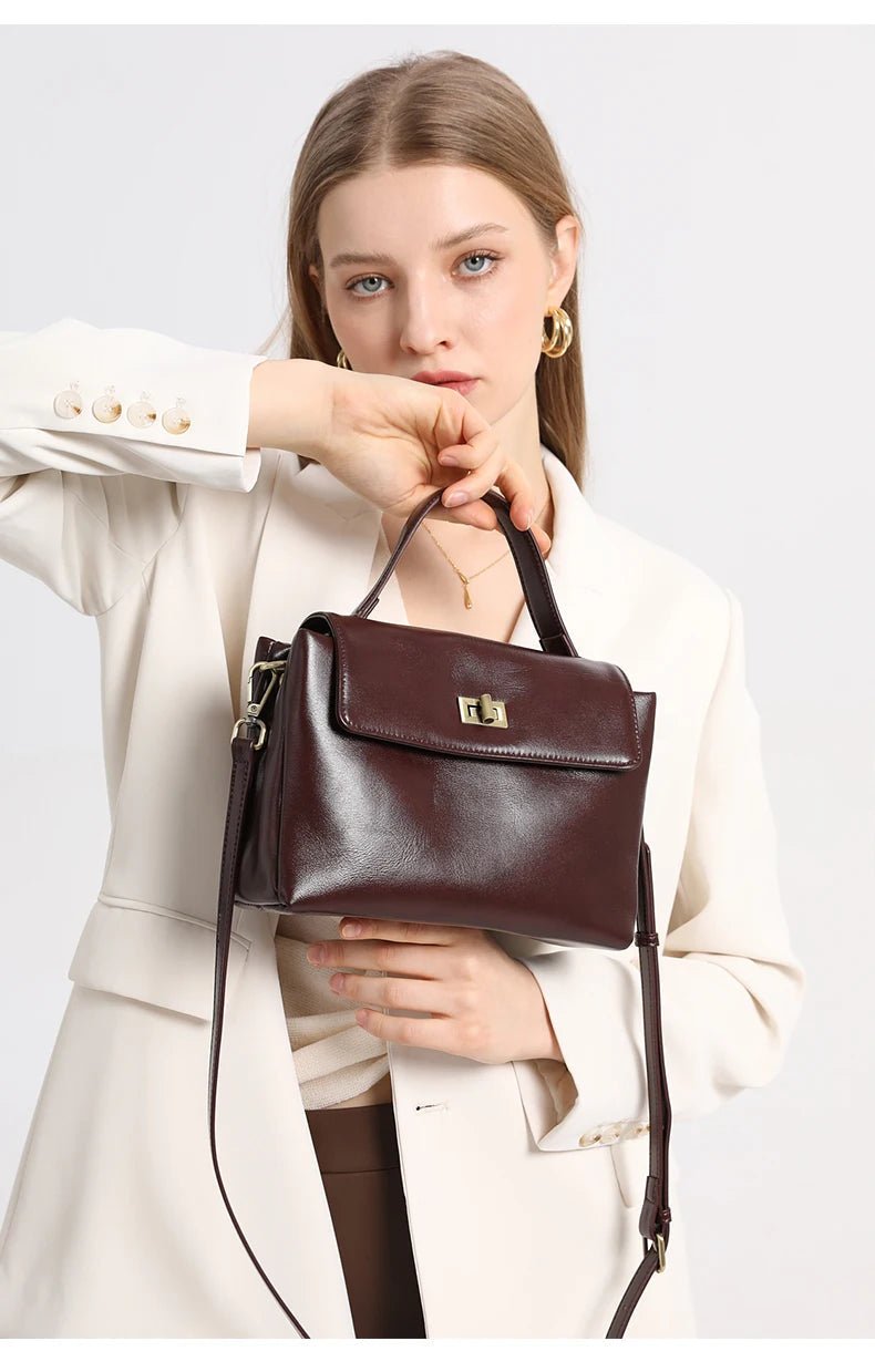 Women Cowhide Genuine Leather Tote Bag Lady Designer Luxury Soft Leather Handbag Fashion Crossbody Bags Female Shoulder Handbag - RELUX.STORE