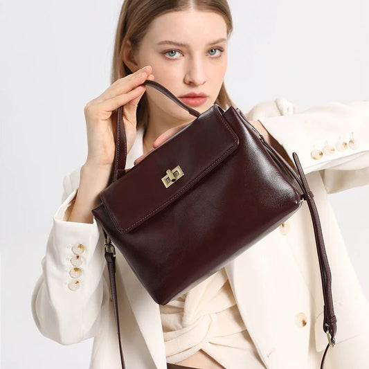 Women Cowhide Genuine Leather Tote Bag Lady Designer Luxury Soft Leather Handbag Fashion Crossbody Bags Female Shoulder Handbag - RELUX.STORE