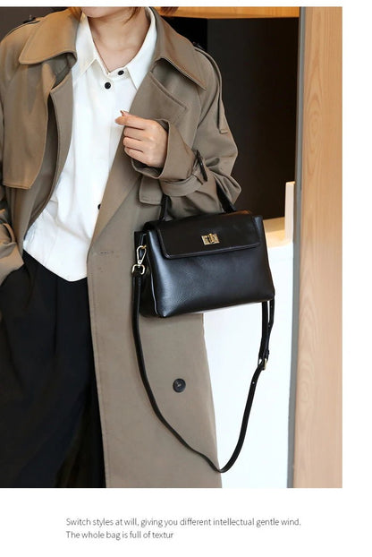 Women Cowhide Genuine Leather Tote Bag Lady Designer Luxury Soft Leather Handbag Fashion Crossbody Bags Female Shoulder Handbag - RELUX.STORE