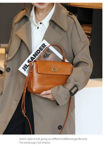 Women Cowhide Genuine Leather Tote Bag Lady Designer Luxury Soft Leather Handbag Fashion Crossbody Bags Female Shoulder Handbag - RELUX.STORE