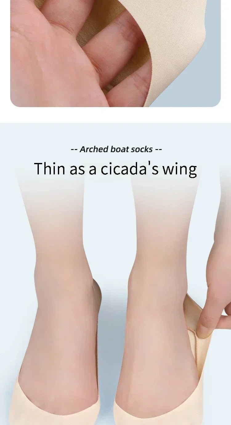 “Women’s Boat Sock Insoles – Shock - Absorbing, Non - Slip Invisible Shoe Pads for Plantar Fasciitis and Foot Comfort” - RELUX.STORE