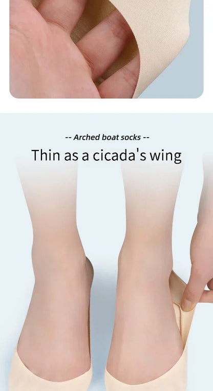 “Women’s Boat Sock Insoles – Shock - Absorbing, Non - Slip Invisible Shoe Pads for Plantar Fasciitis and Foot Comfort” - RELUX.STORE