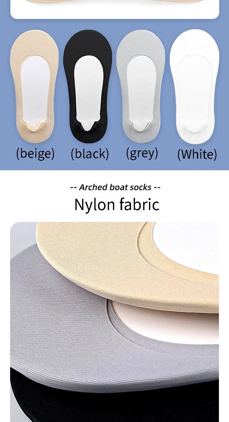 “Women’s Boat Sock Insoles – Shock - Absorbing, Non - Slip Invisible Shoe Pads for Plantar Fasciitis and Foot Comfort” - RELUX.STORE