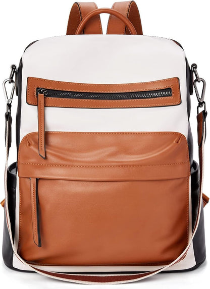 Women's Vegan Leather Backpack Purse – Large Travel & College Shoulder Bag with Tassel - RELUX.STORE