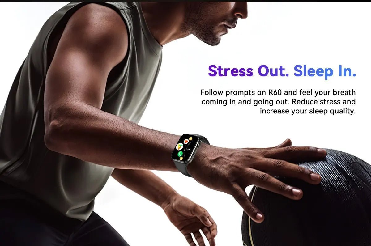 [World Premiere] Blackview Smartwatch R60 Watch 1.96'' AMOLED Display 800mAh Bluetooth Phone Calls Health and Fitness Tracking - RELUX.STORE