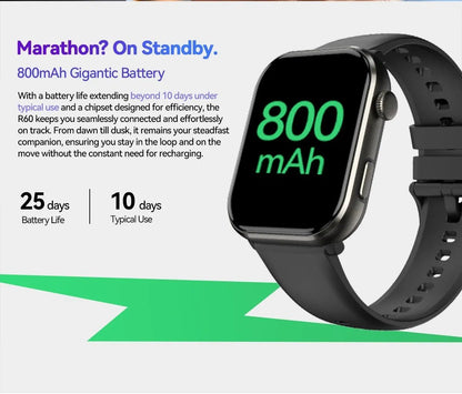 [World Premiere] Blackview Smartwatch R60 Watch 1.96'' AMOLED Display 800mAh Bluetooth Phone Calls Health and Fitness Tracking - RELUX.STORE
