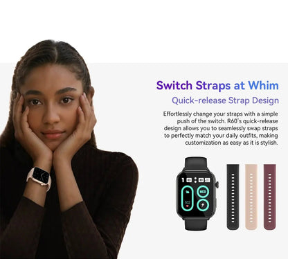 [World Premiere] Blackview Smartwatch R60 Watch 1.96'' AMOLED Display 800mAh Bluetooth Phone Calls Health and Fitness Tracking - RELUX.STORE