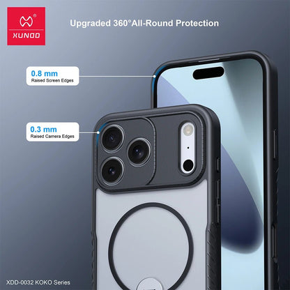 "Xundd Magnetic Case for iPhone 17 / 17 Pro / 17 Pro Max / 17 Air – 360° Fully Adjustable Kickstand, Matte Transparent Phone Case" - RELUX.STORE