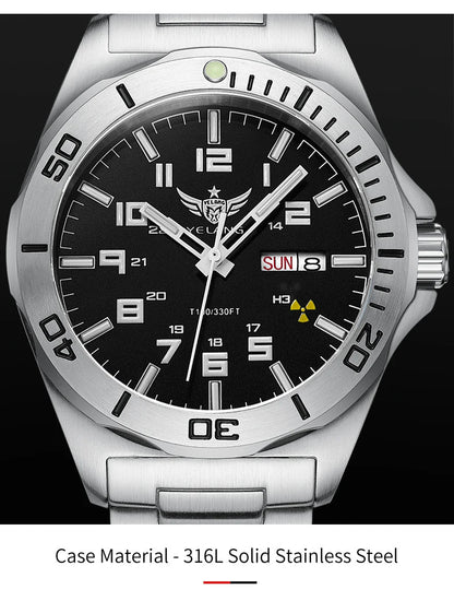 Yelang V1019 Brand 44MM Men Watch NH36 100M PROFESSIONAL WATERPROOF Deep Diving Mechanical Automatic Watch Sapphire Lens Reloj - RELUX.STORE