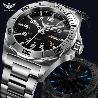 Yelang V1019 Brand 44MM Men Watch NH36 100M PROFESSIONAL WATERPROOF Deep Diving Mechanical Automatic Watch Sapphire Lens Reloj - RELUX.STORE