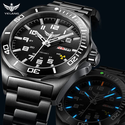 Yelang V1019 Brand 44MM Men Watch NH36 100M PROFESSIONAL WATERPROOF Deep Diving Mechanical Automatic Watch Sapphire Lens Reloj - RELUX.STORE