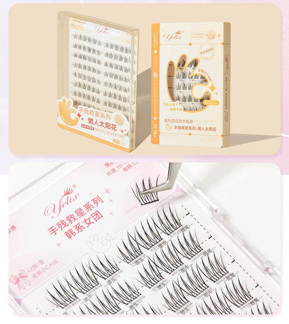 Yelix Self - adhesive Glue Free False Eyelashes Reusable DIY Segmented DIY Lashes Clusters No Glue Needed Natural Soft Lashes - RELUX.STORE