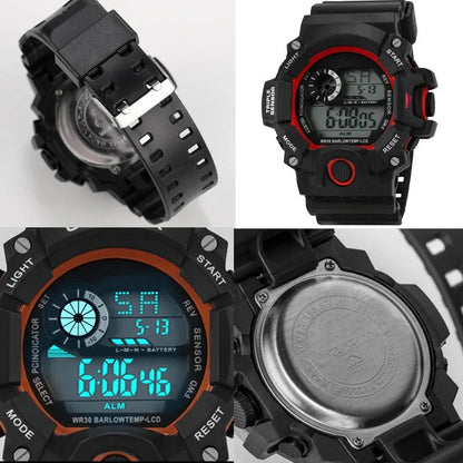 YIKAZE Men's LED Digital Watch Men Sport Watches Fitness Electronic Watch Multifunction Military Sports Watches Clock Kids Gifts - RELUX.STORE