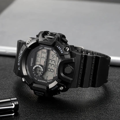 YIKAZE Men's LED Digital Watch Men Sport Watches Fitness Electronic Watch Multifunction Military Sports Watches Clock Kids Gifts - RELUX.STORE